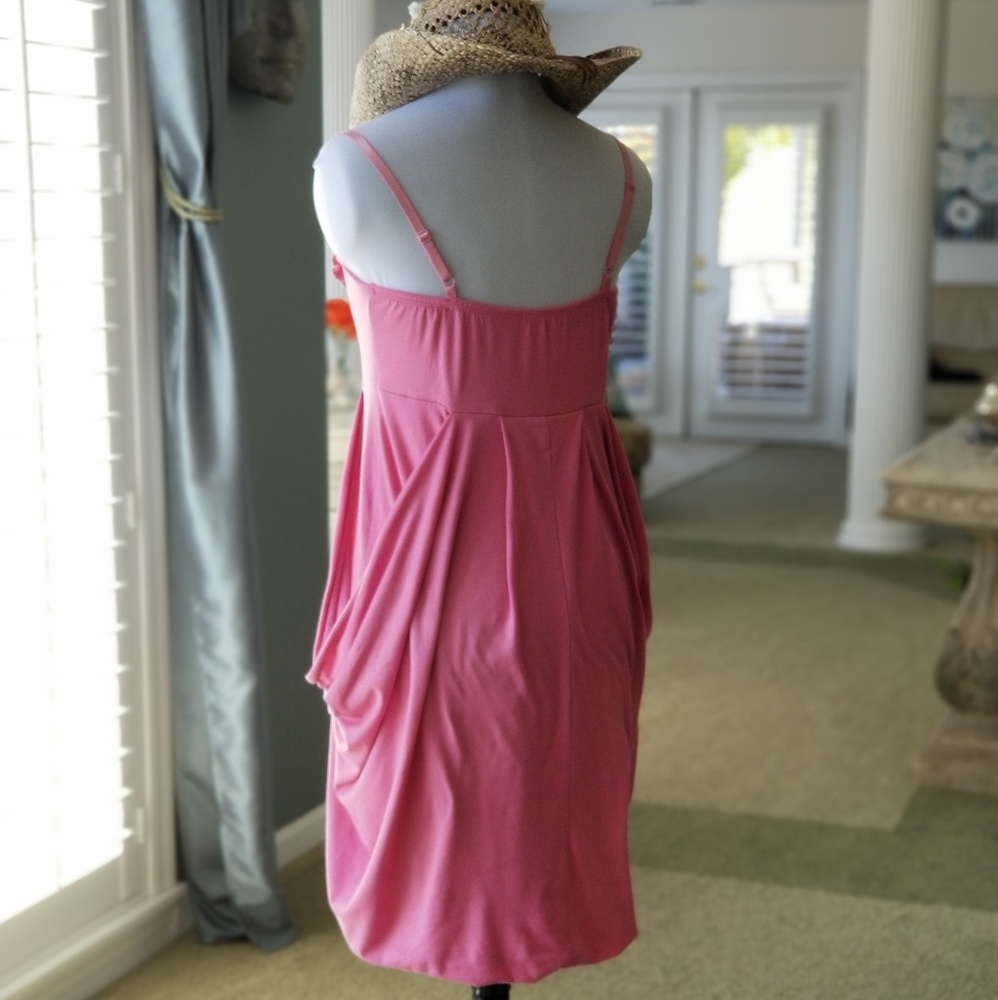 Maurice's pink ruffled front midi dress sz M - Picture 2 of 10